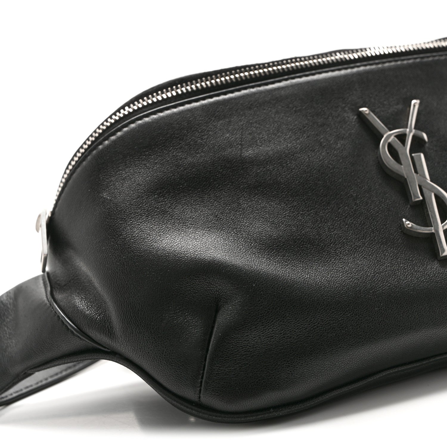 Saint Laurent Lambskin Monogram Belt Bag  Black 9 of 10