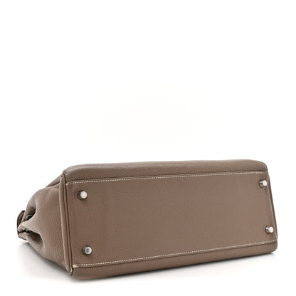 Hermes Taurillon Clemence Kelly Retourne 32 Etoupe 4 of 17
