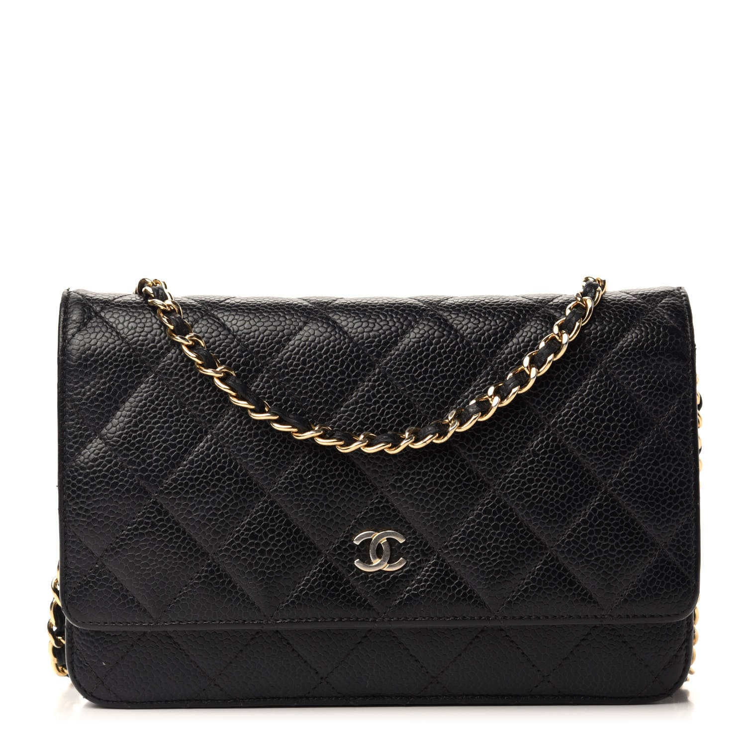 Chanel Caviar Quilted Wallet On Chain WOC Black 1 of 13