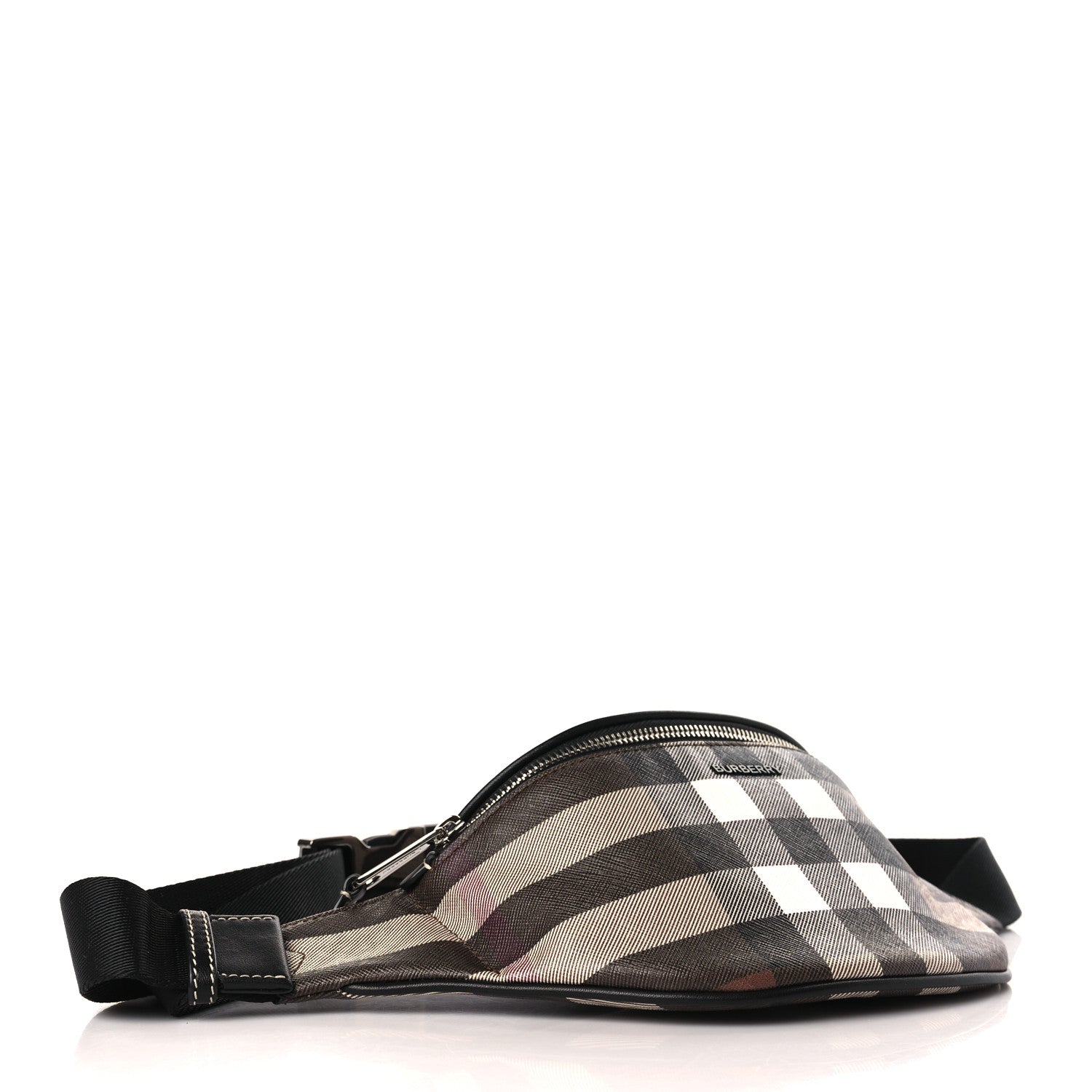 Burberry E-canvas Check Bum Bag Dark Birch Brown 5 of 9