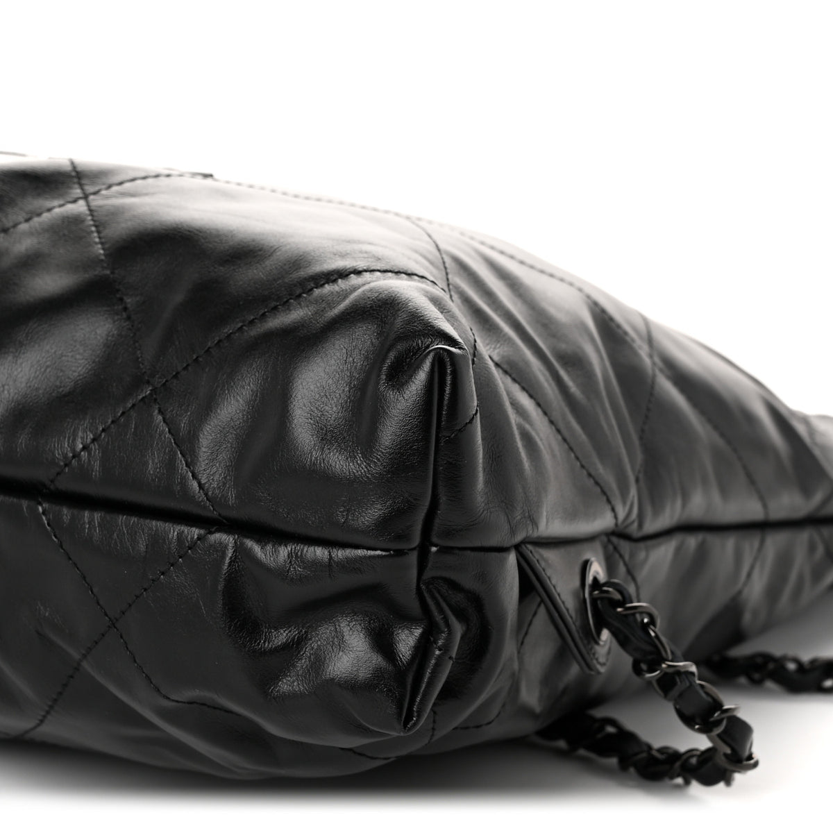 Chanel Shiny Calfskin Quilted Chanel 22 Backpack So Black 10 of 10