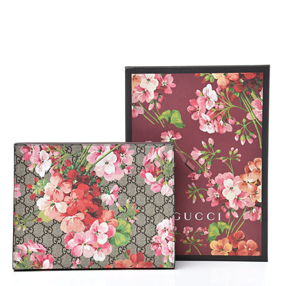 Gucci GG Supreme Monogram Blooms Large Cosmetic Case Beige Multicolor Dry Rose 8 of 8