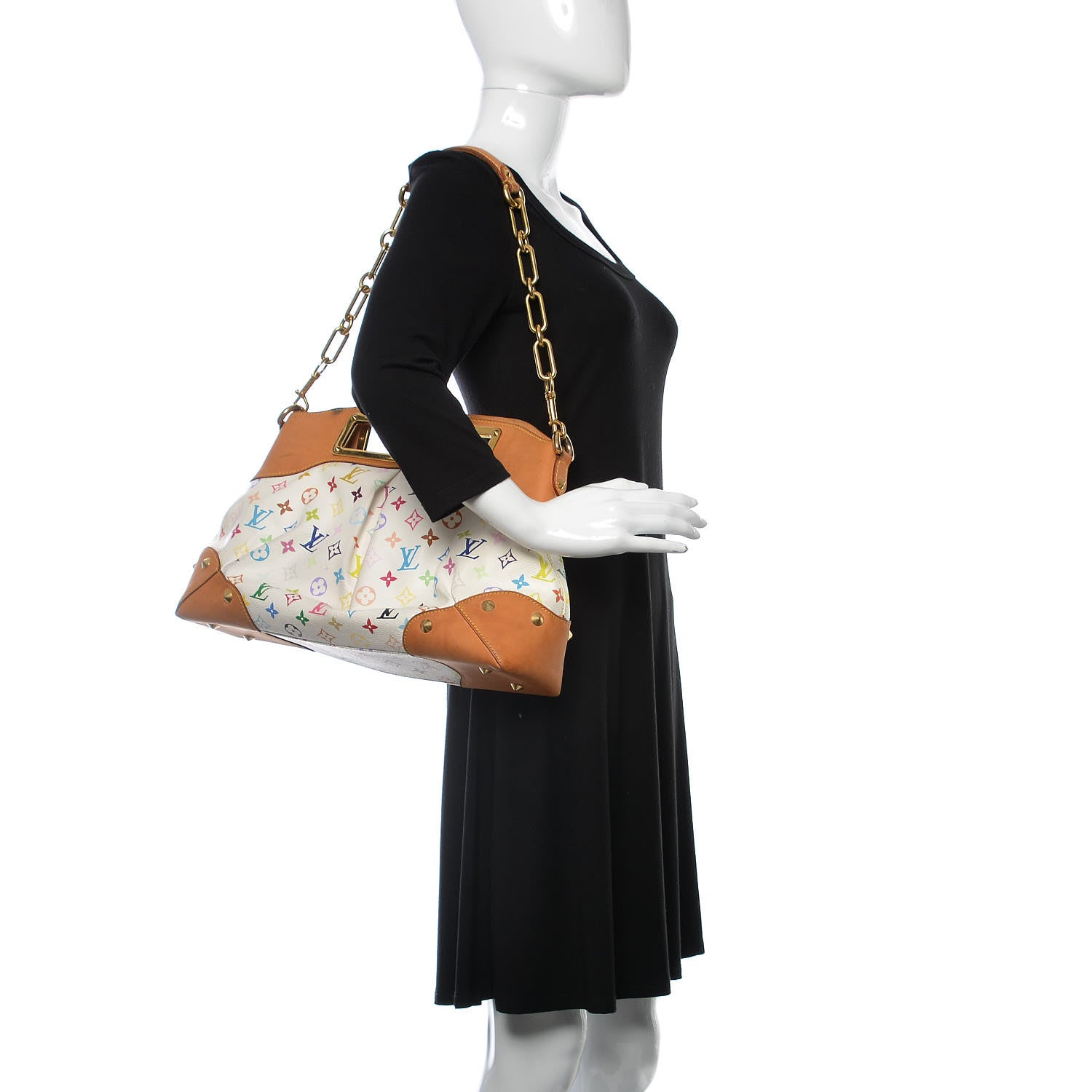Louis Vuitton Monogram Multicolor Judy GM White 2 of 15