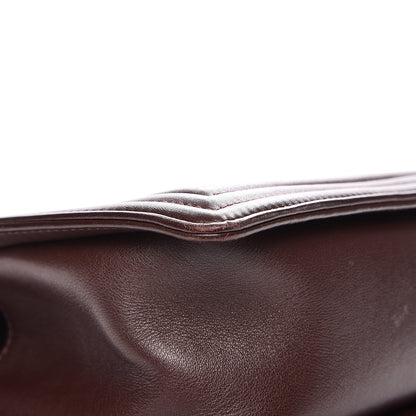 Chanel Calfskin Chevron Quilted Medium Boy Flap Burgundy 10 of 12