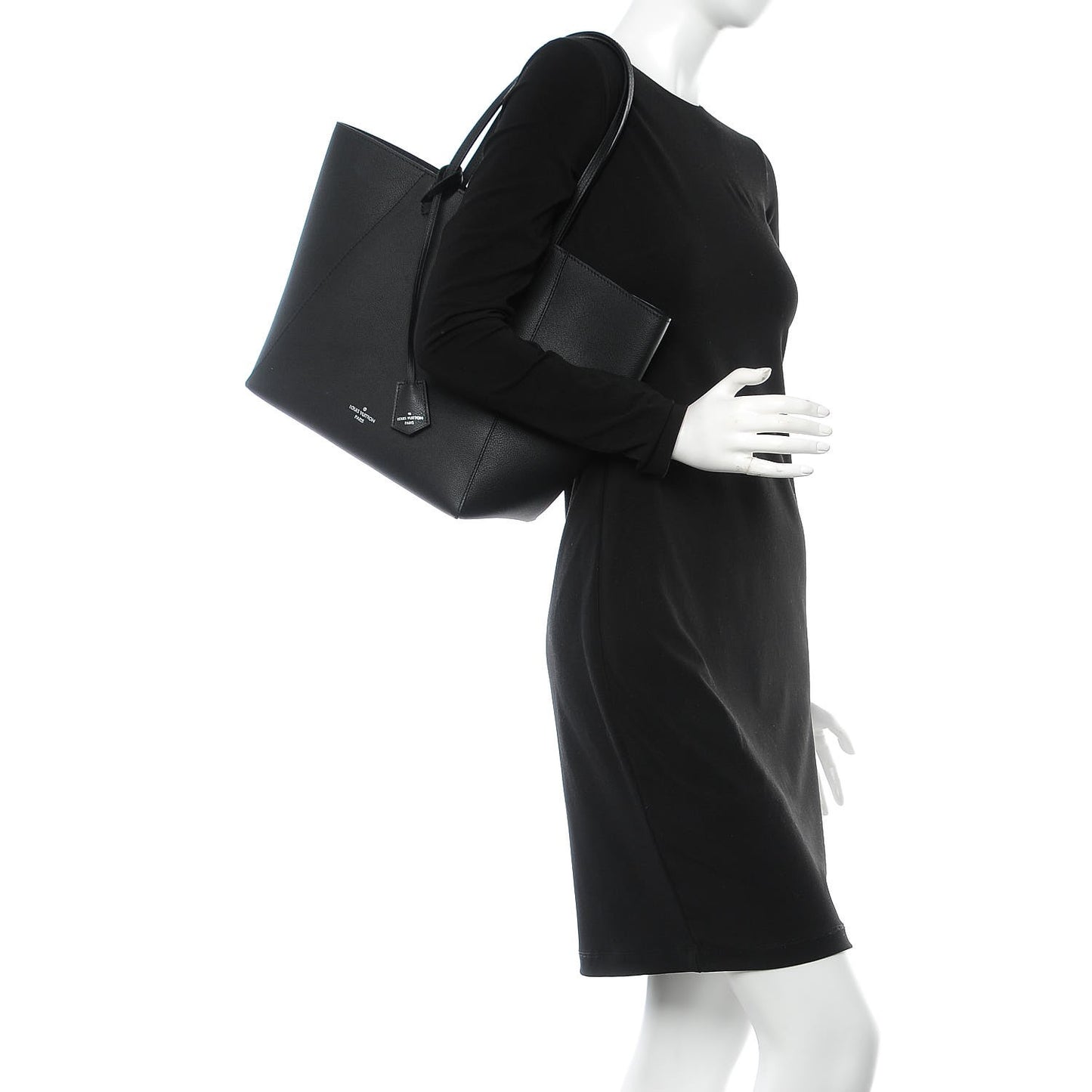 Calfskin Lockme Cabas Black