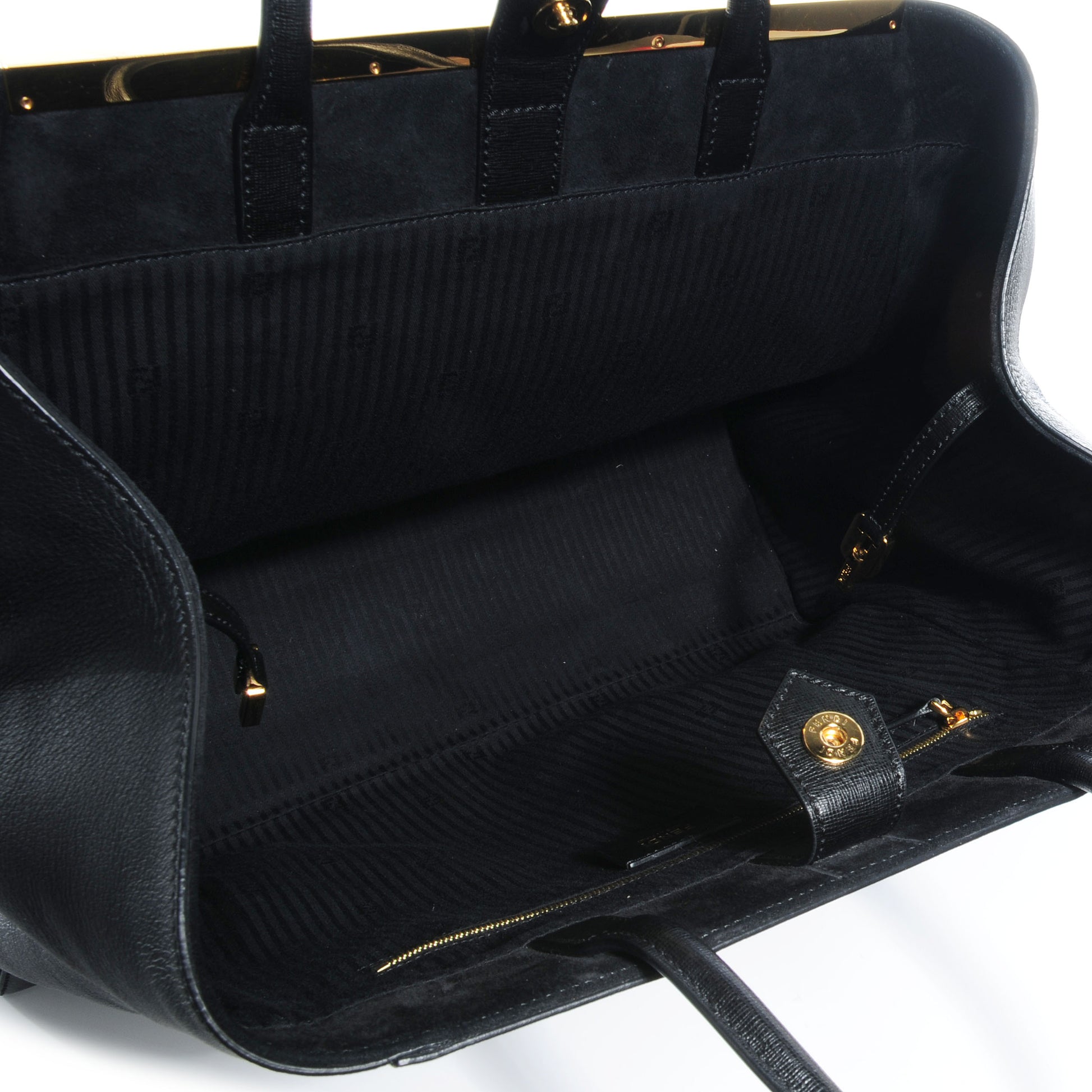 Fendi Vitello Elite Large 2Jours Tote Black 5 of 11