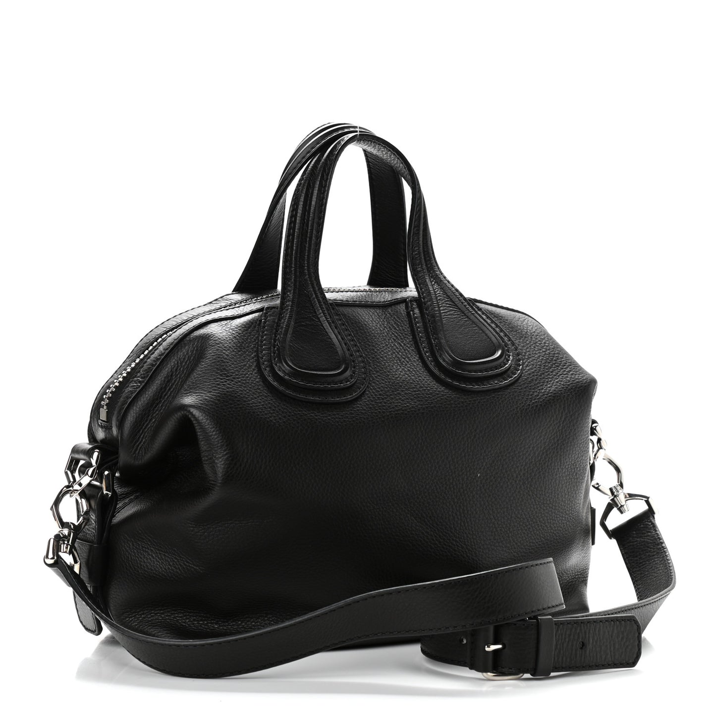 Pebbled Calfskin Small Nightingale Black