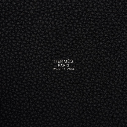 Hermes Taurillon Clemence Monochrome Picotin Lock 22 MM Black 5 of 8