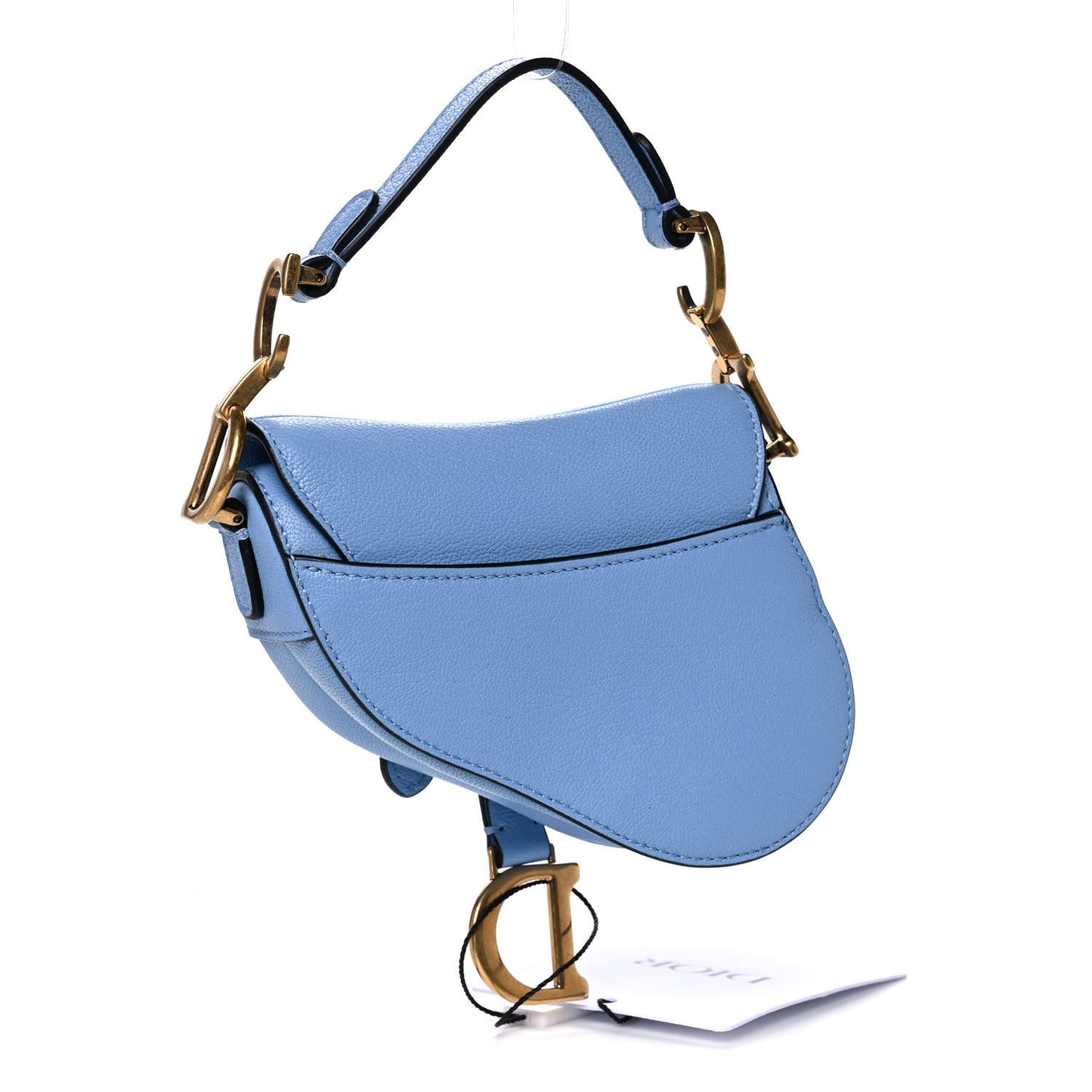 Goatskin Micro Saddle Bag Cornflower Blue