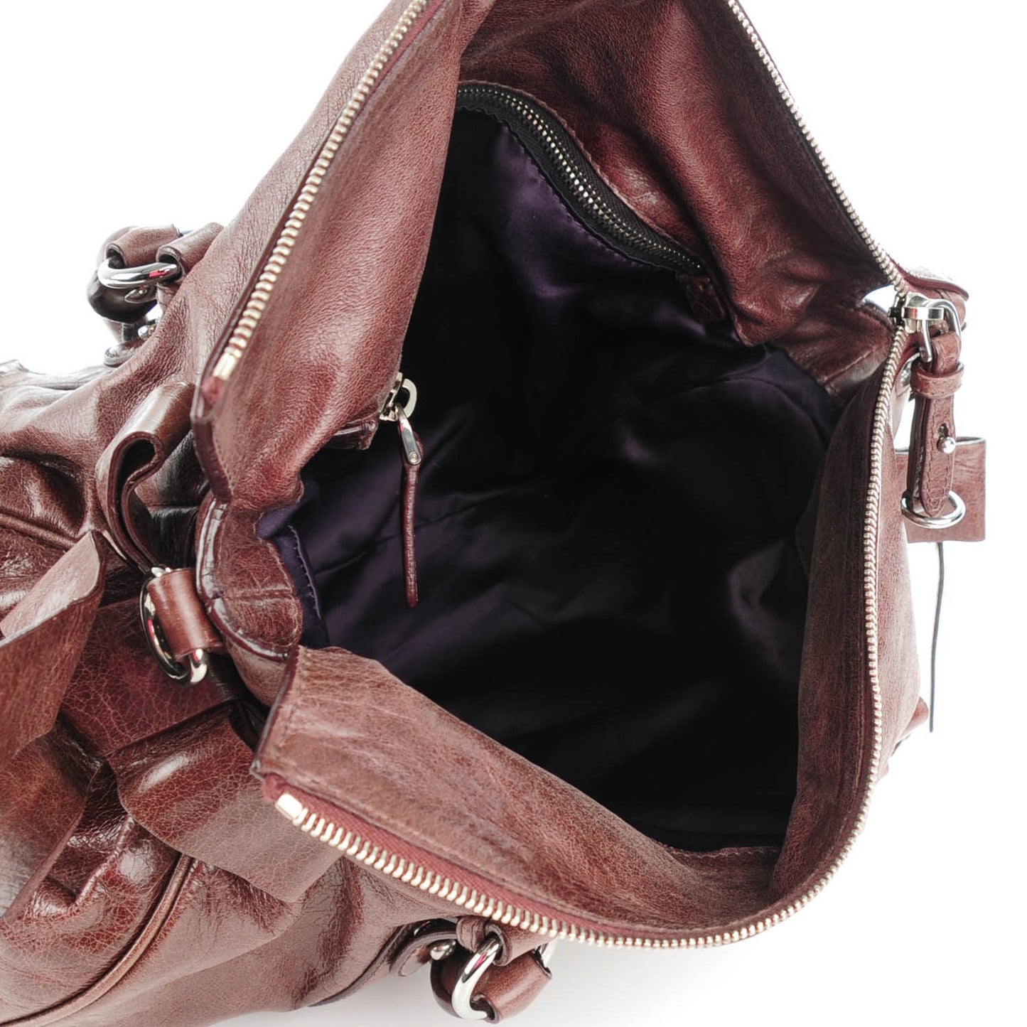 Vitello Lux Medium Bow Bag Fumo