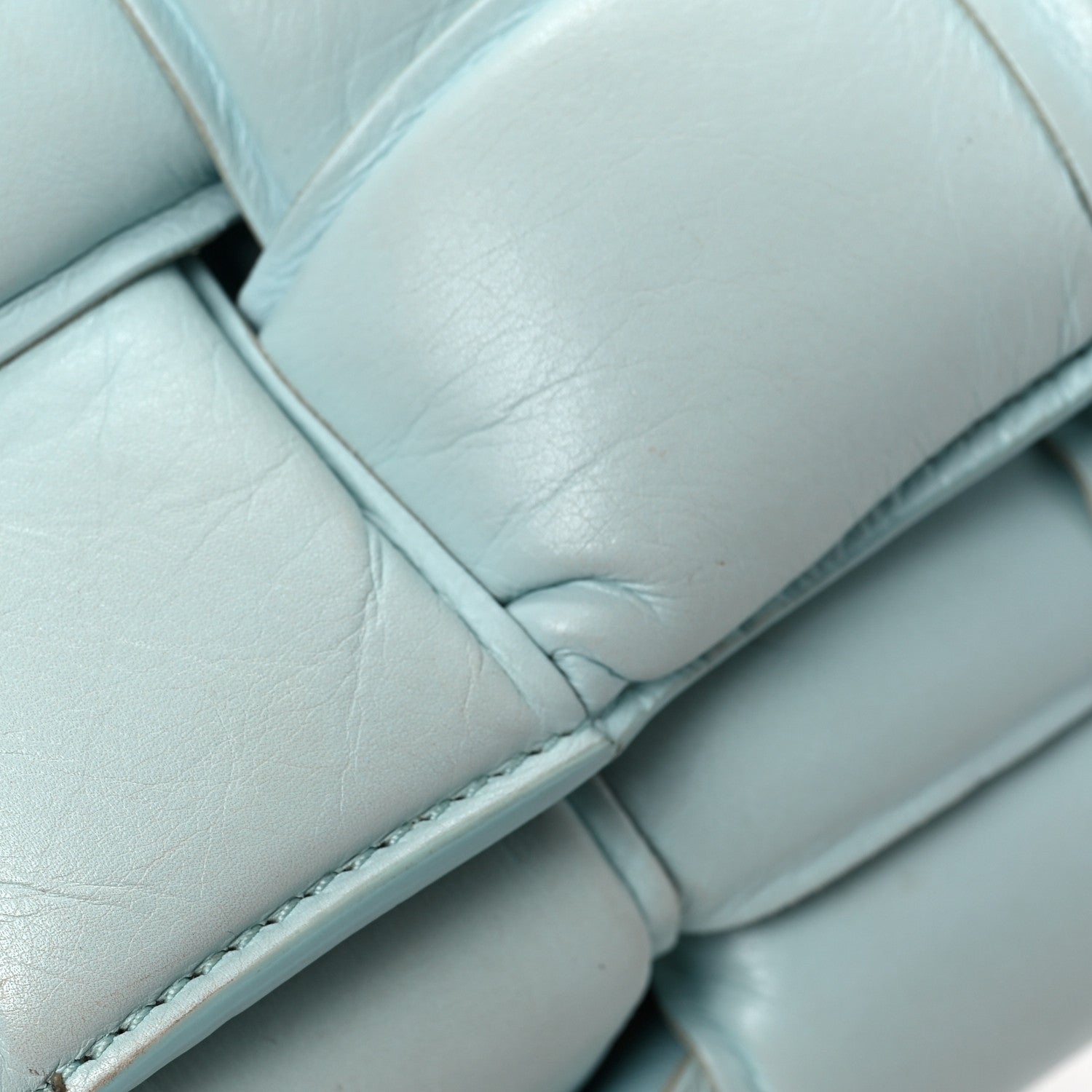 Bottega Veneta Paper Calfskin Maxi Intreccio Padded Cassette Crossbody Bag Spearmint 10 of 11