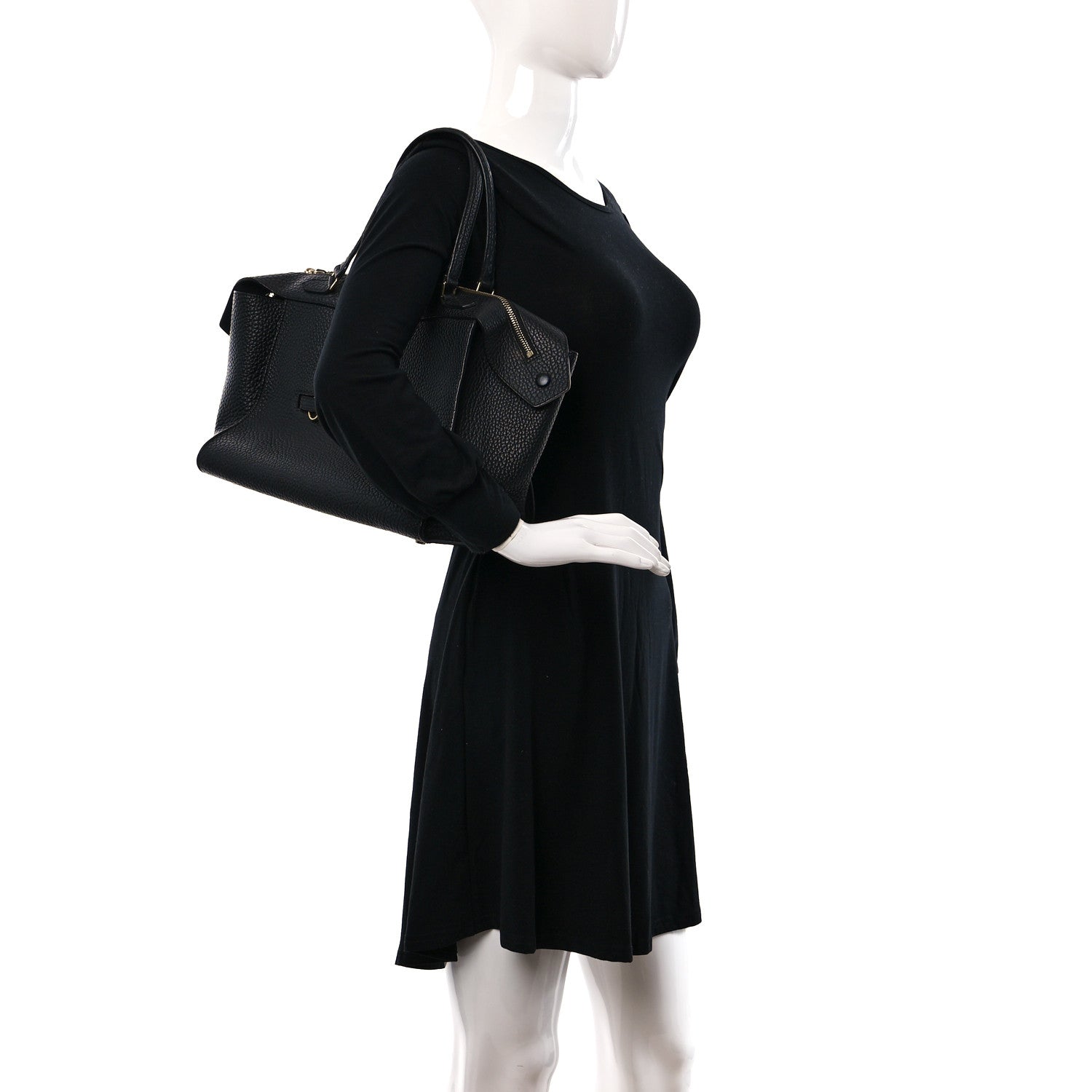 Celine Bullhide Calfskin Medium Ring Bag Black 2 of 13