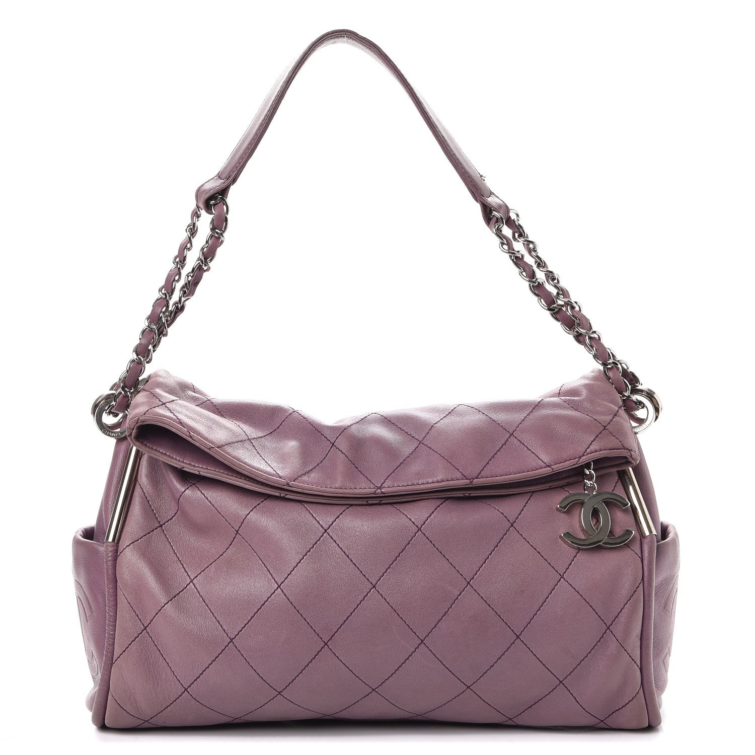 Chanel Lambskin Stitched Medium Ultimate Soft Tote Light Purple 1 of 13