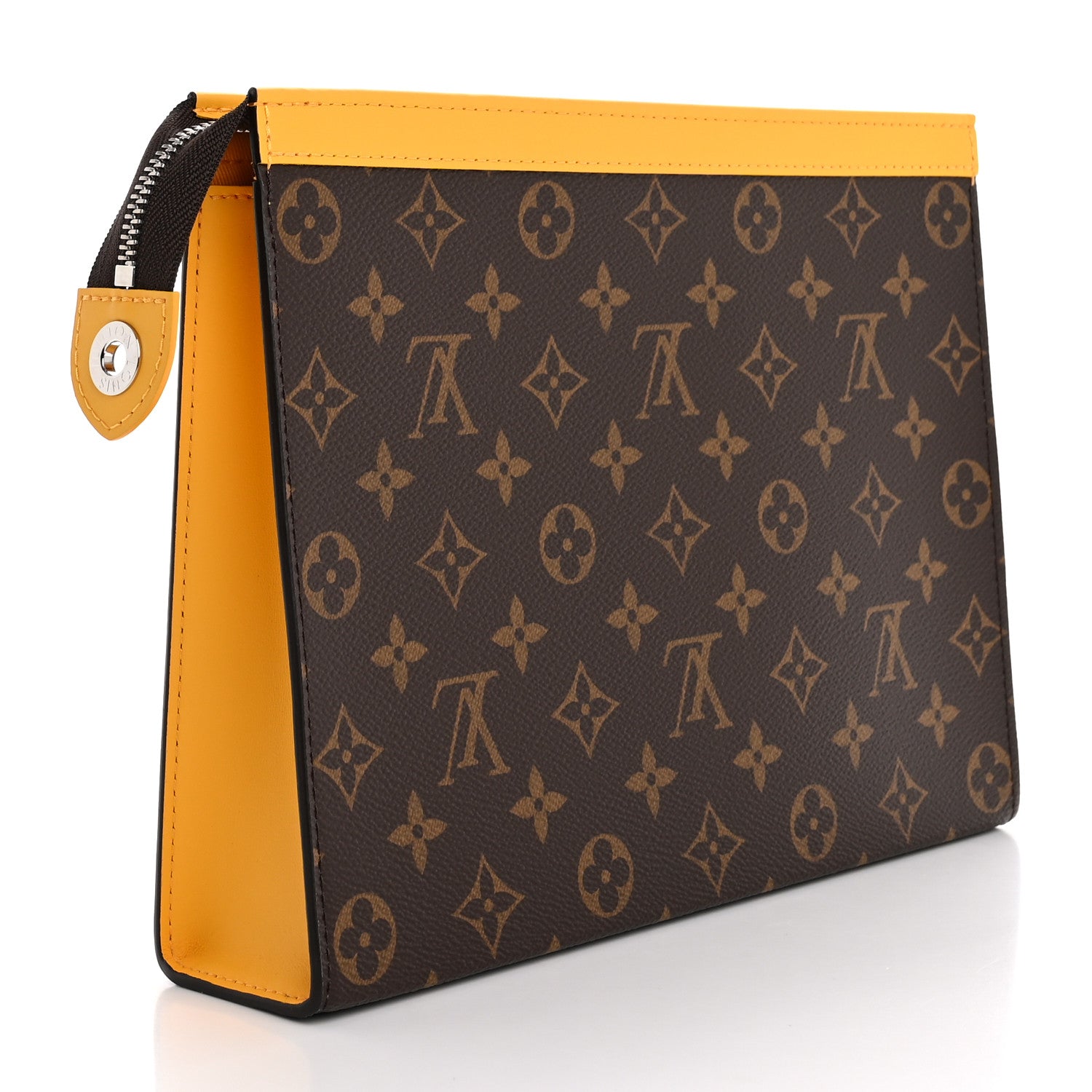 Louis Vuitton Monogram Macassar Pochette Voyage MM Safran Yellow 3 of 6