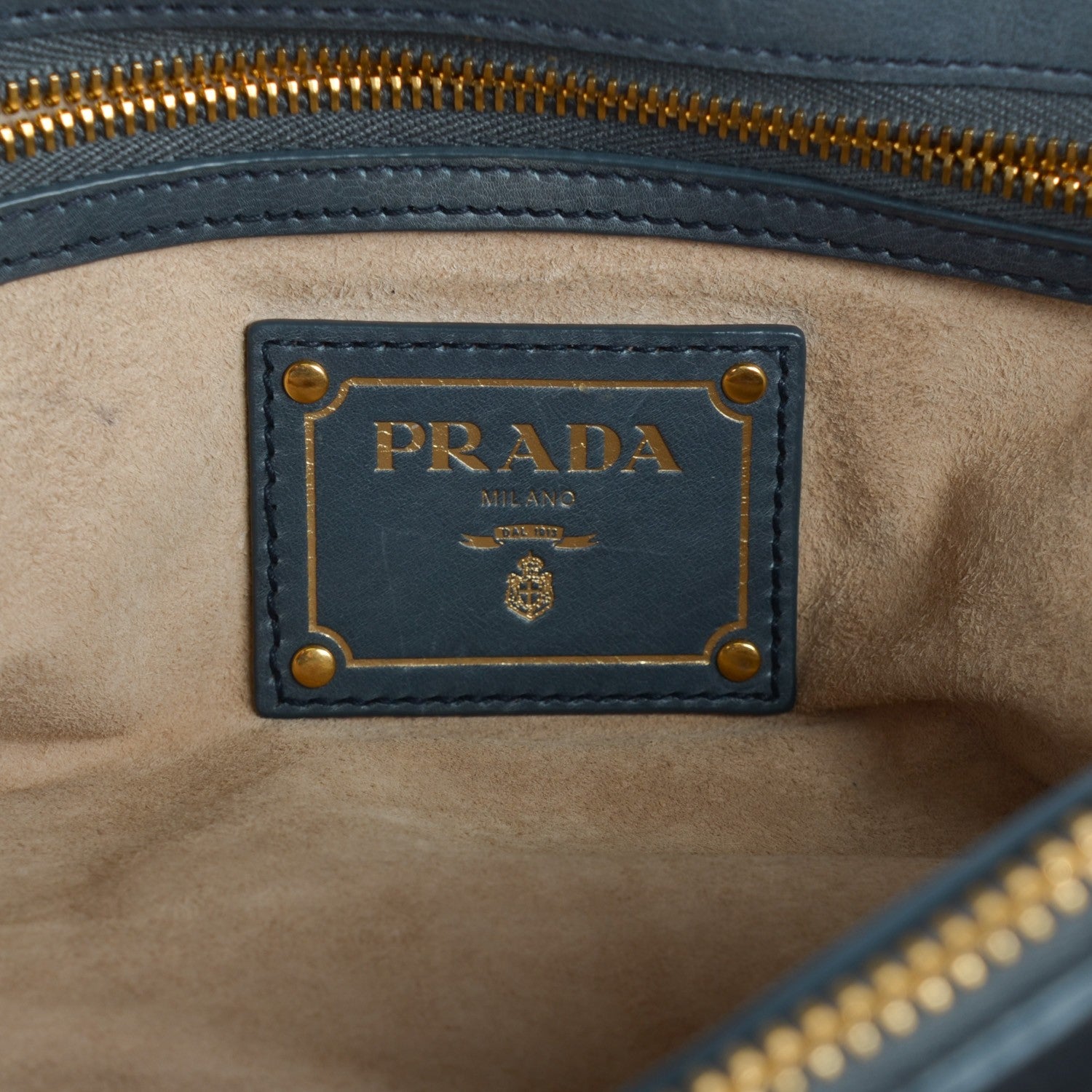 Prada Glace Calf Frame Satchel Avio 10 of 12