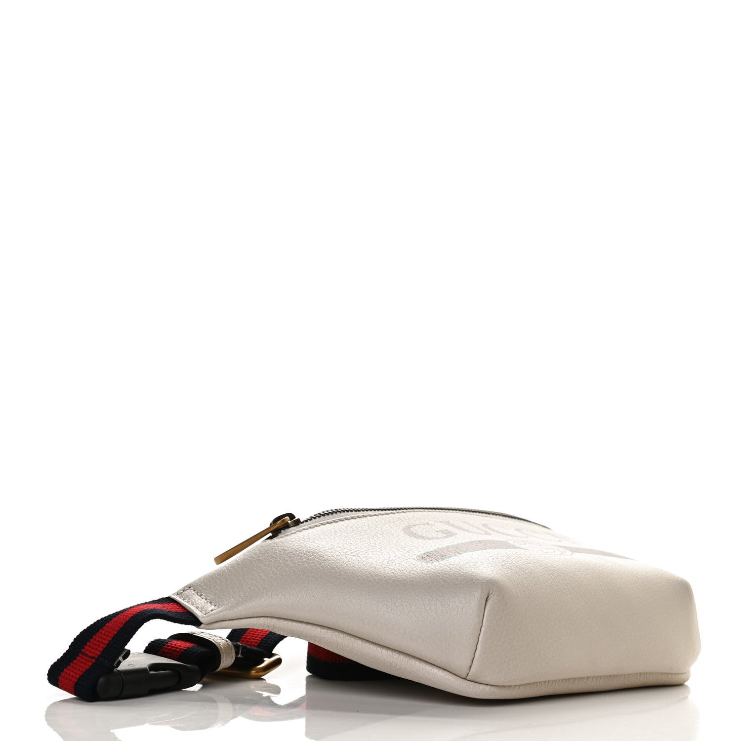 Gucci Grained Calfskin Small Logo Belt Bag White 3 of 10