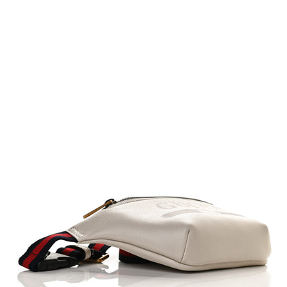 Gucci Grained Calfskin Small Logo Belt Bag White 3 of 10