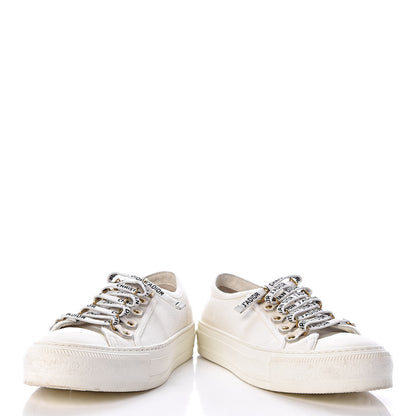 Christian Dior Canvas Walk'n Dior Low Top Sneakers 36.5 White 6 of 12