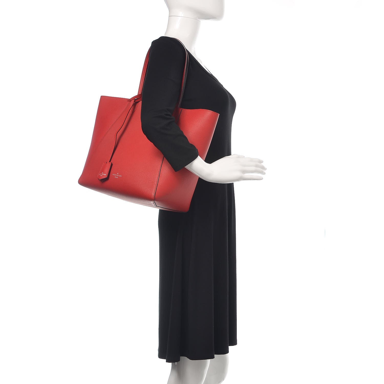 Louis Vuitton Calfskin Lockme Cabas Rubis 2 of 9