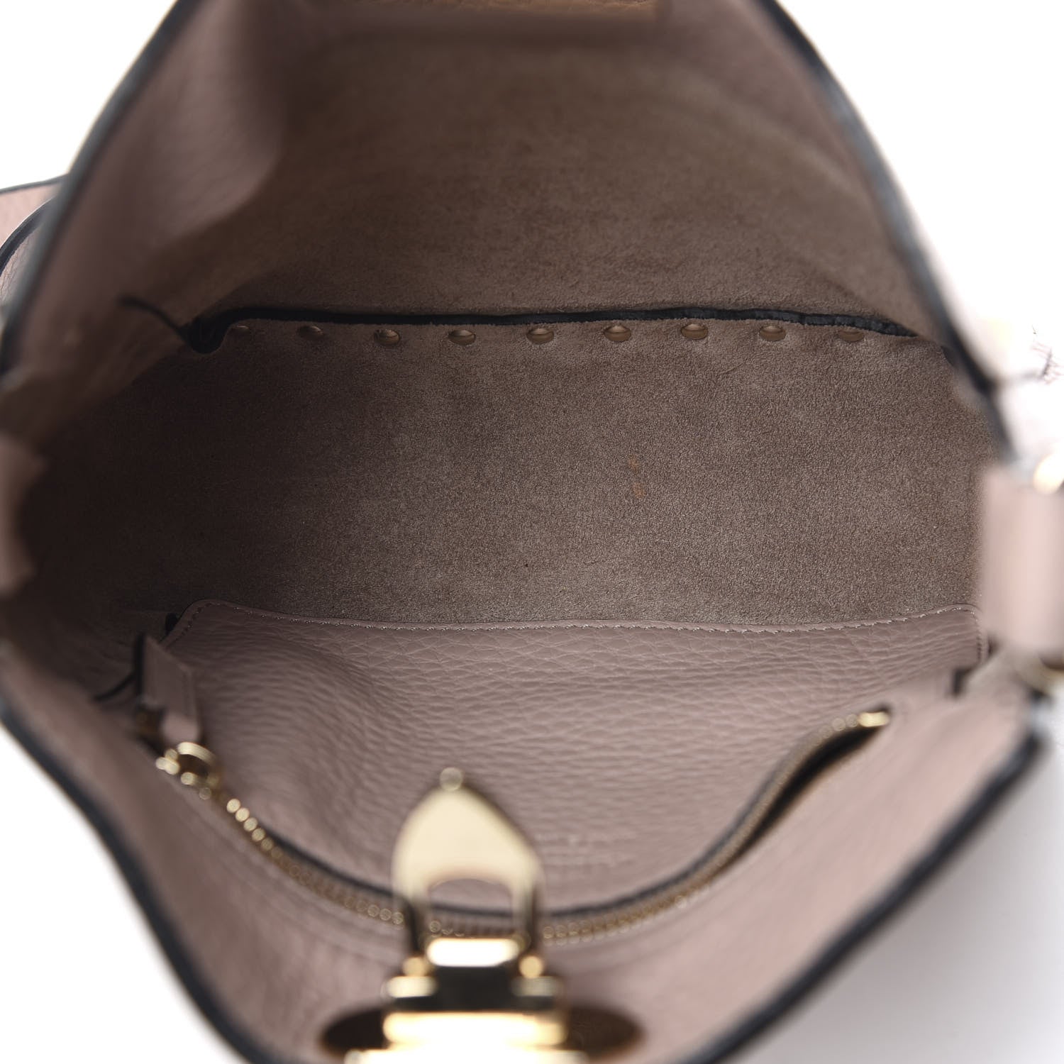 Valentino Garavani Pebbled Calfskin Mini Rockstud Flip-Lock Messenger Bag Poudre 4 of 9
