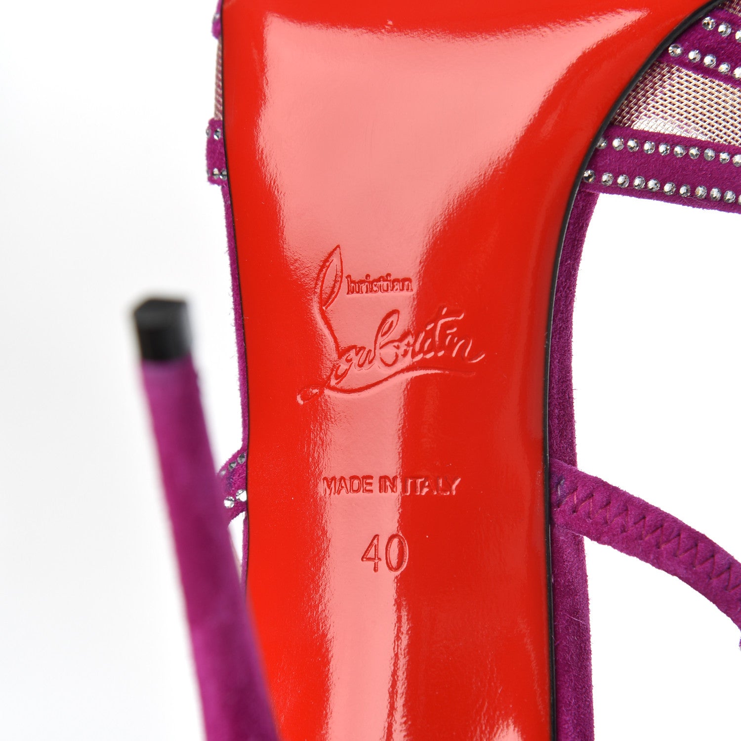 Christian Louboutin Rete Strass Araborda 100 Pumps 40 Richelieu 7 of 18
