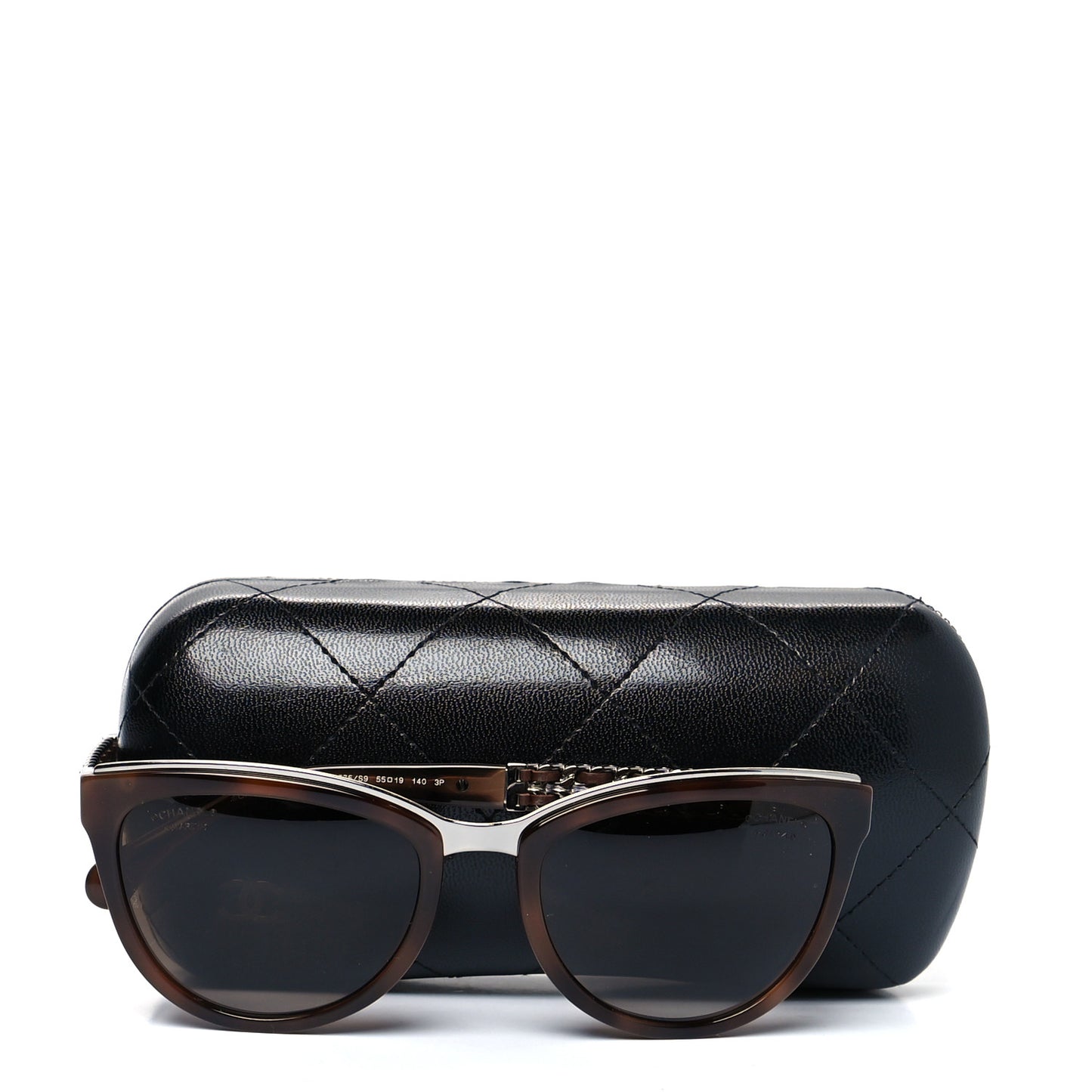 Lambskin Chain Polarized Sunglasses 5361-Q Brown