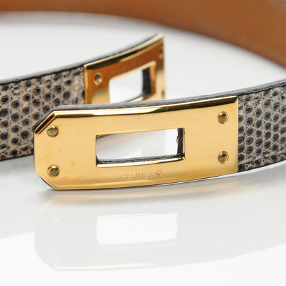 Hermes Lizard Kelly Double Tour Bracelet M Ombre 6 of 6