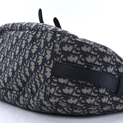 Christian Dior Oblique Soft Saddle Bag Beige Blue 8 of 10