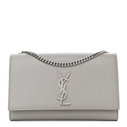 Saint Laurent Grain De Poudre Medium Classic Monogram Kate Satchel Souris 1 of 9
