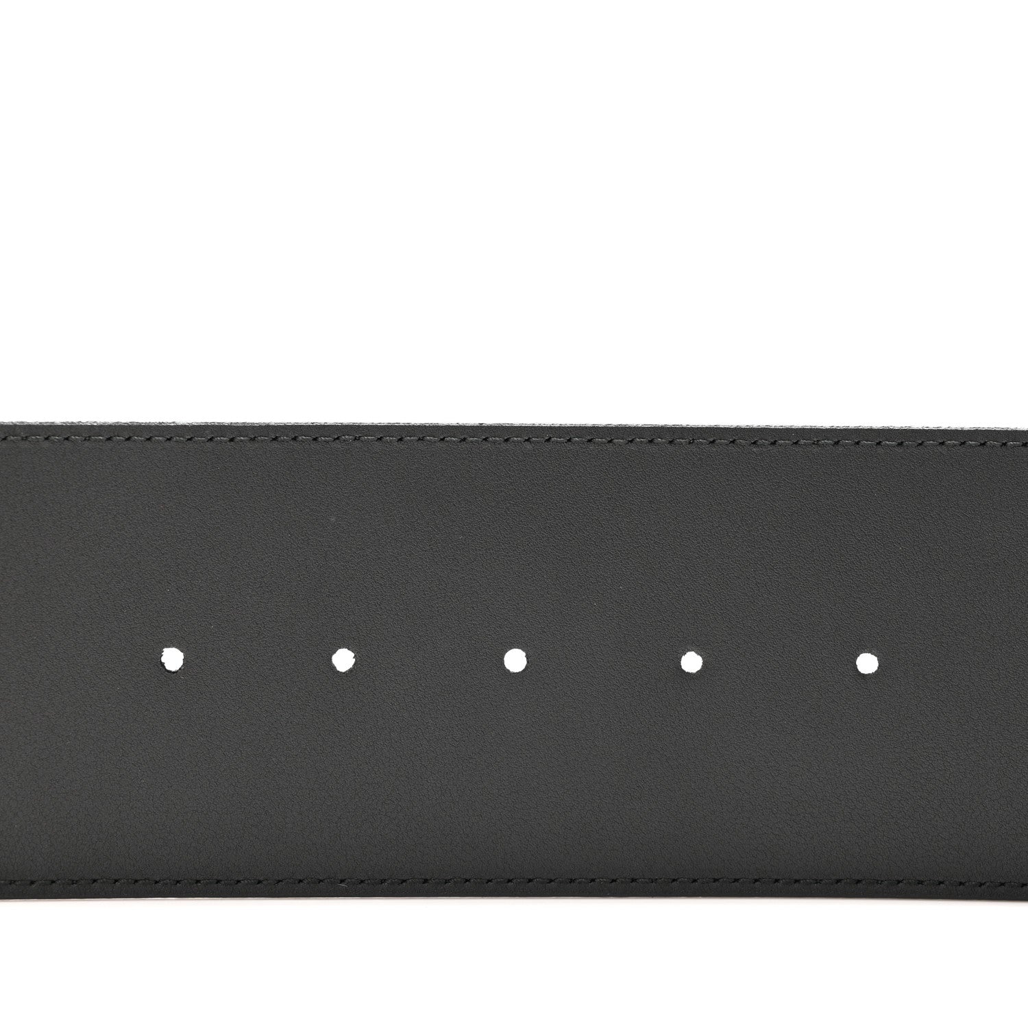 Gucci Moon Calfskin Pearl Double G 70mm Belt 90 36 Black Cream 4 of 5