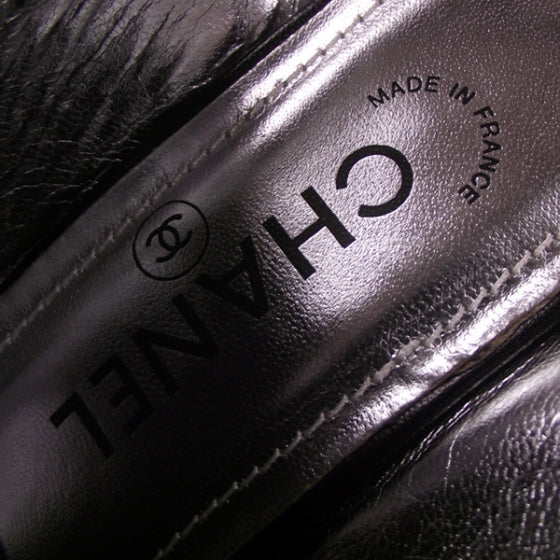 Chanel Silver Slides Heels 6 of 6