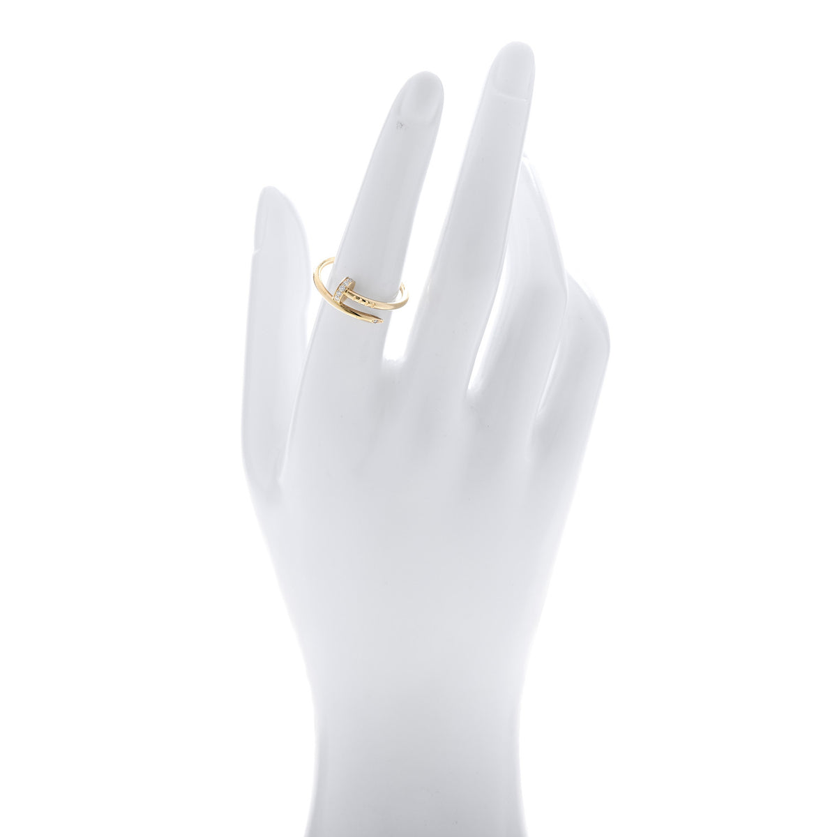 Cartier 18K Yellow Gold Diamond Small Juste Un Clou Ring 54 7 2 of 6