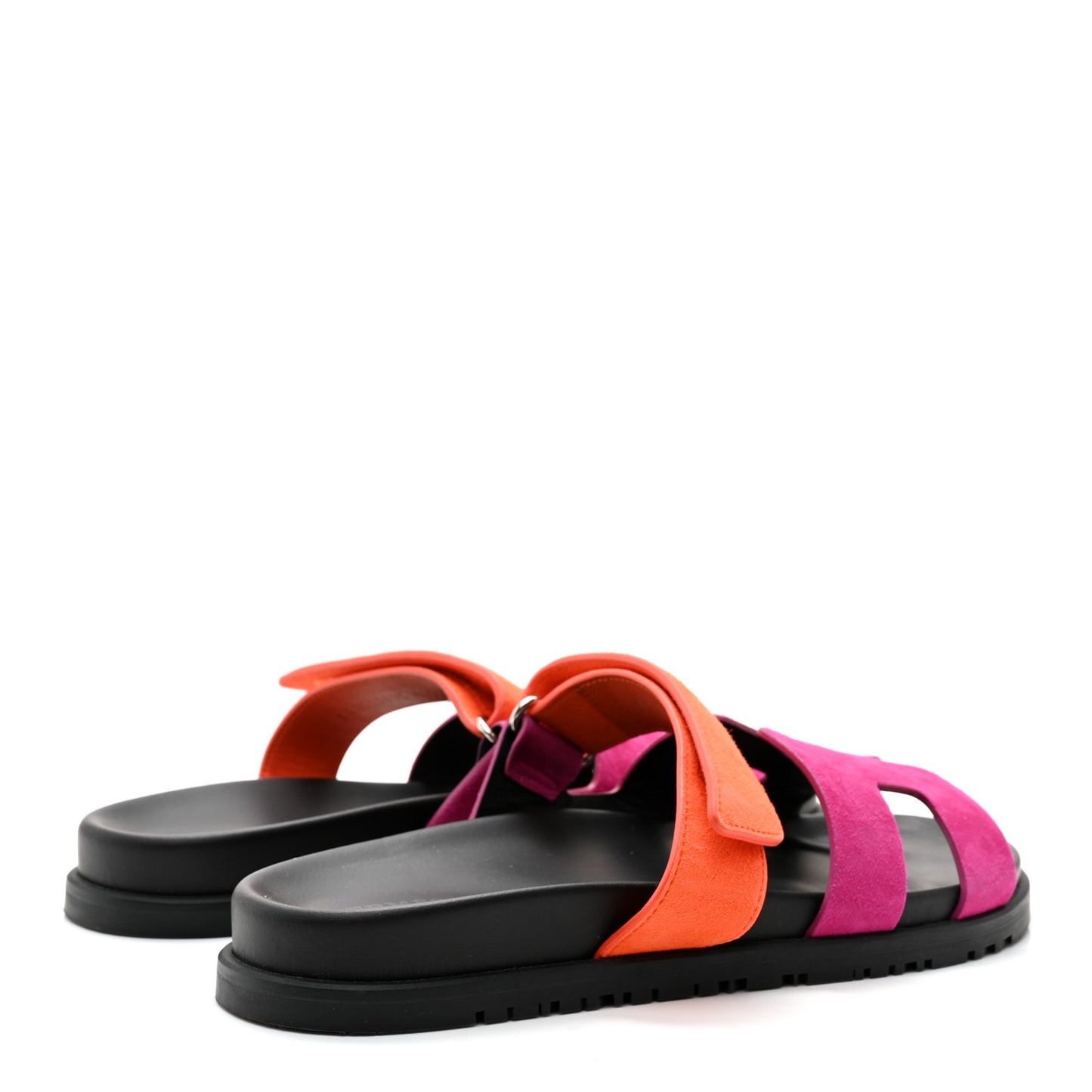 Suede Goatskin Womens Chypre Sandals 40.5 Rose Chapas Orange Synthetique