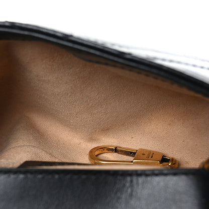 Gucci Calfskin Matelasse Super Mini GG Marmont Shoulder Bag Black 4 of 8