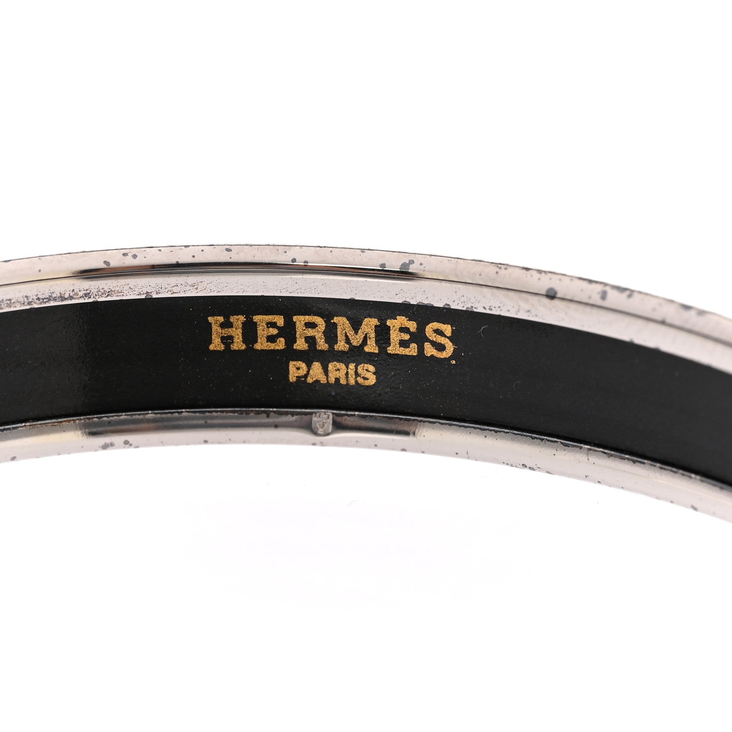 Hermes Enamel Printed Narrow Capitales Bracelet 65 White Multicolor 4 of 5