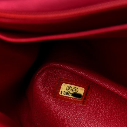 Chanel Lambskin Quilted Jumbo Single Flap Red 8 of 10