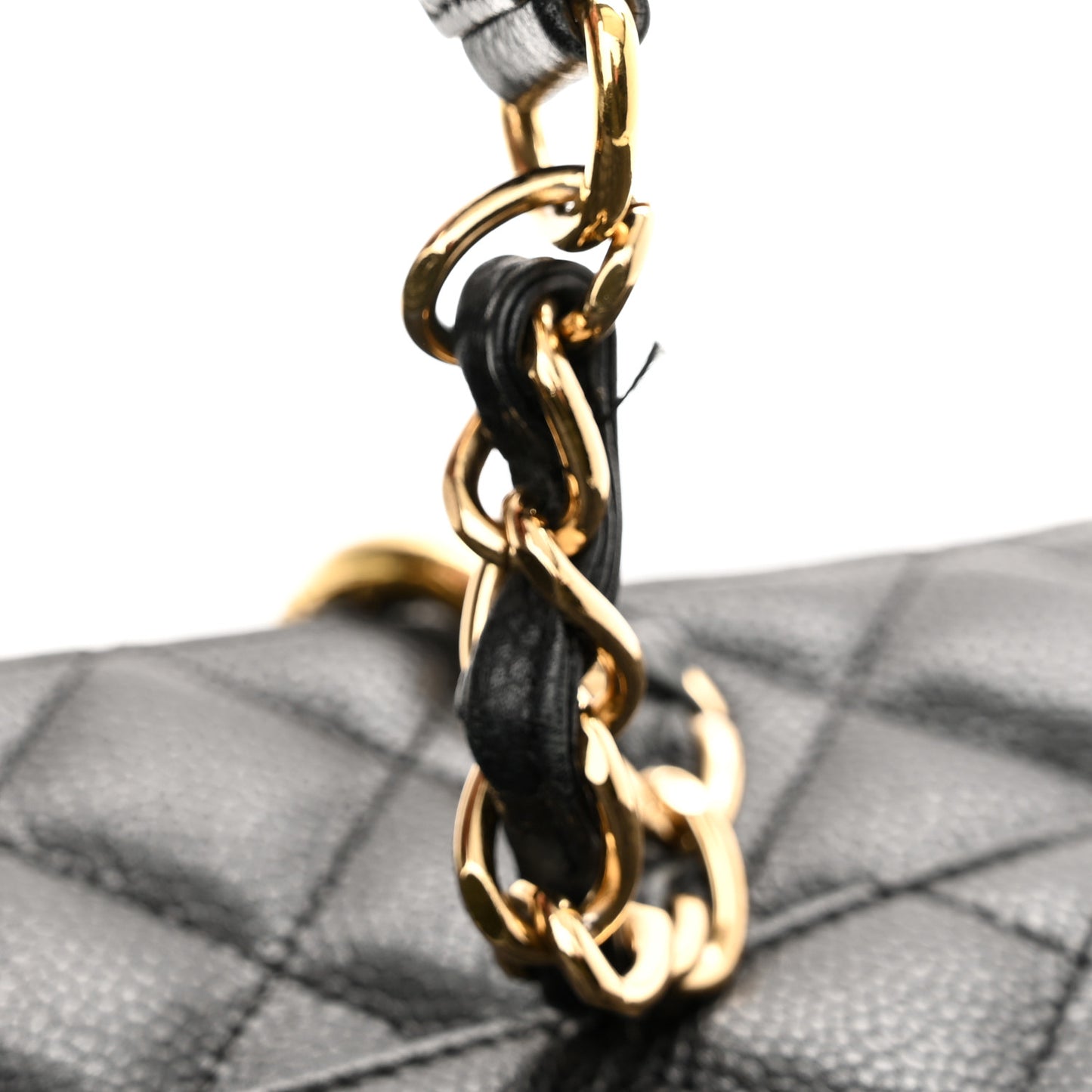 Caviar Quilted Grand Shopping Tote GST Black