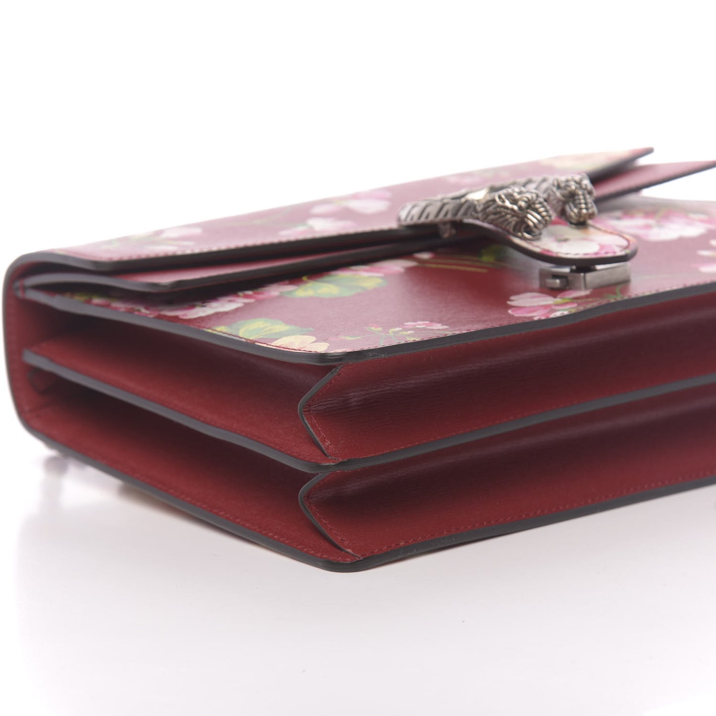Calfskin Blooms Print Medium Dionysus Shoulder Bag Romantic Cherry Multicolor