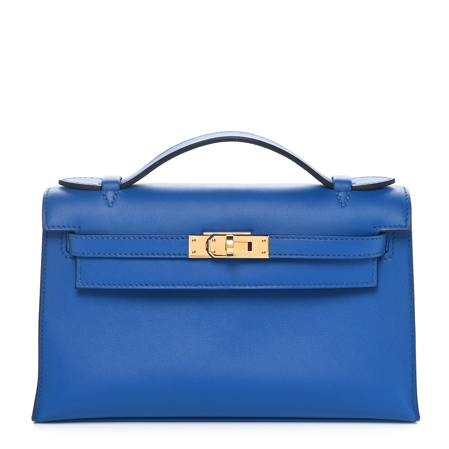 Hermes Swift Kelly Pochette Clutch Bleu Agate 1 of 11