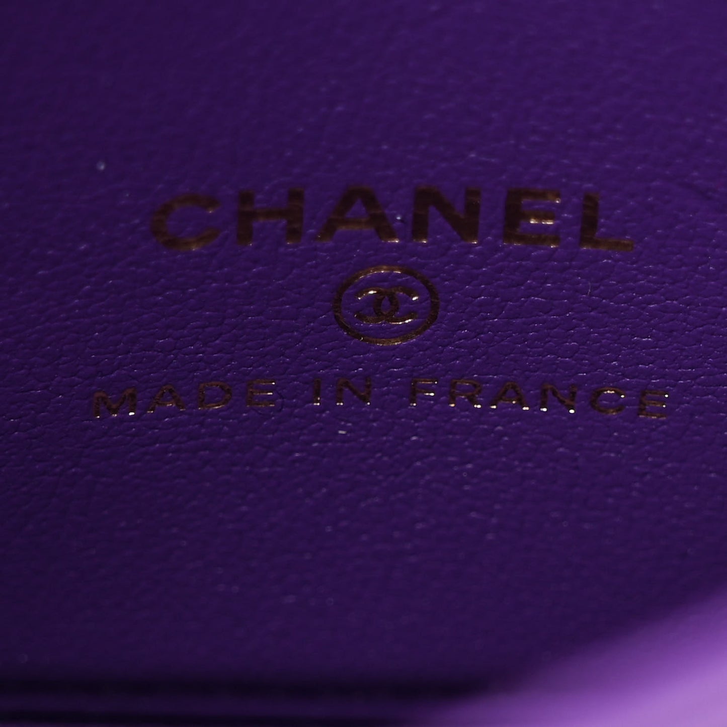 Lambskin Quilted Top Handle Flap Clutch With Chain Purple