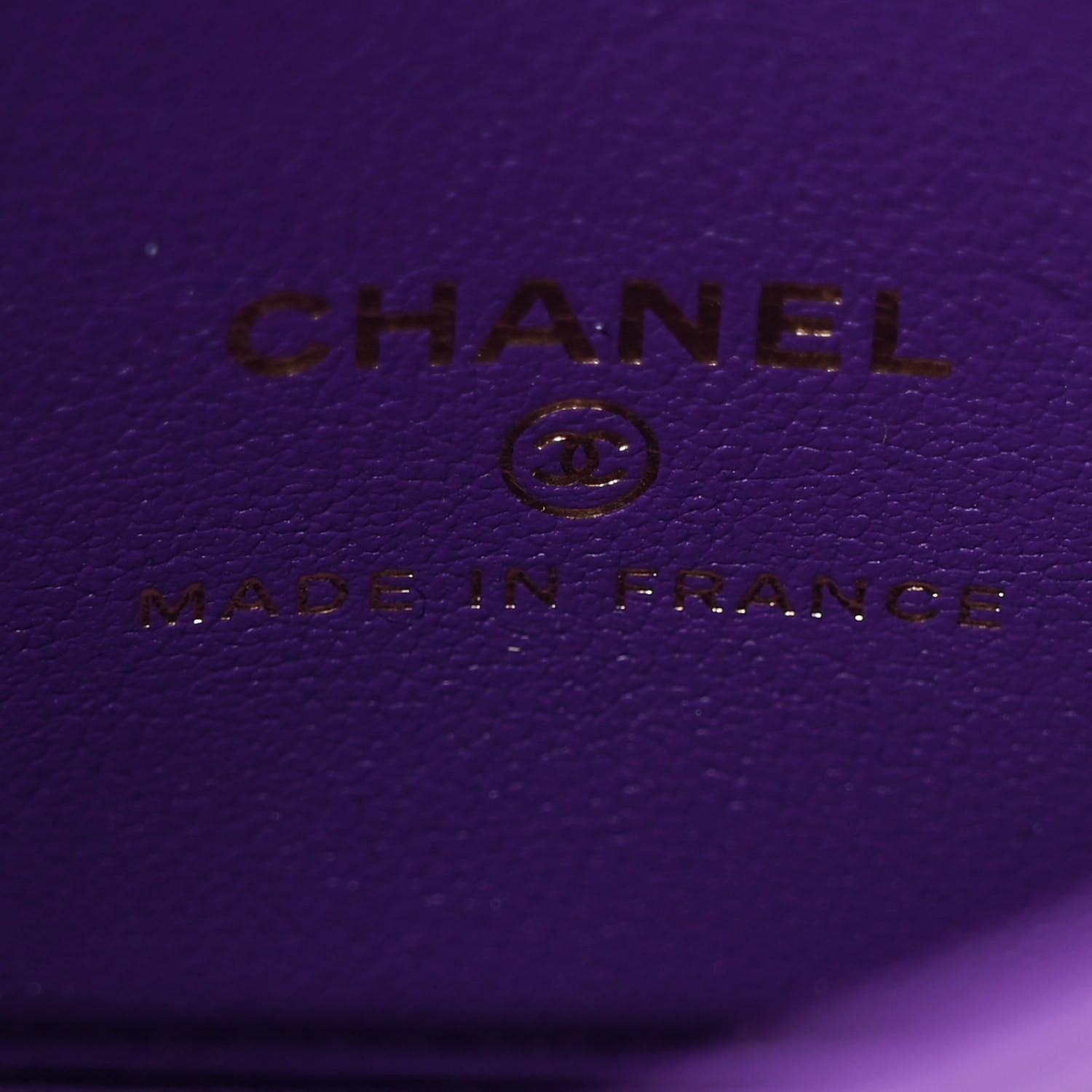 Chanel Lambskin Quilted Top Handle Flap Clutch With Chain Purple 6 of 11