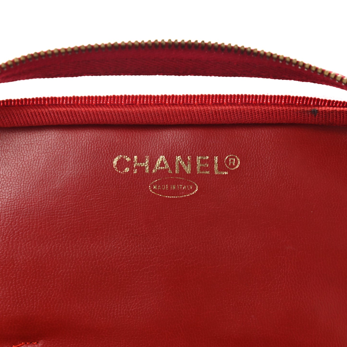 Calfskin PVC Vanity Cosmetic Case Red