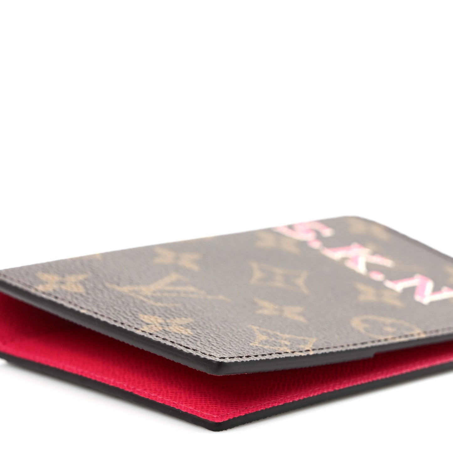 Monogram My LV Heritage Passport Cover Fuchsia White