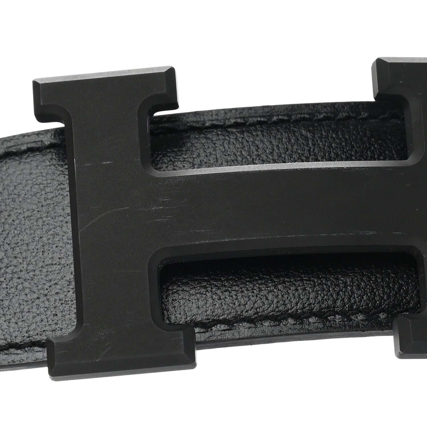 Hermes 135 Togo 32mm Matte H Belt 105 Black Bleu De Prusse 2 of 6