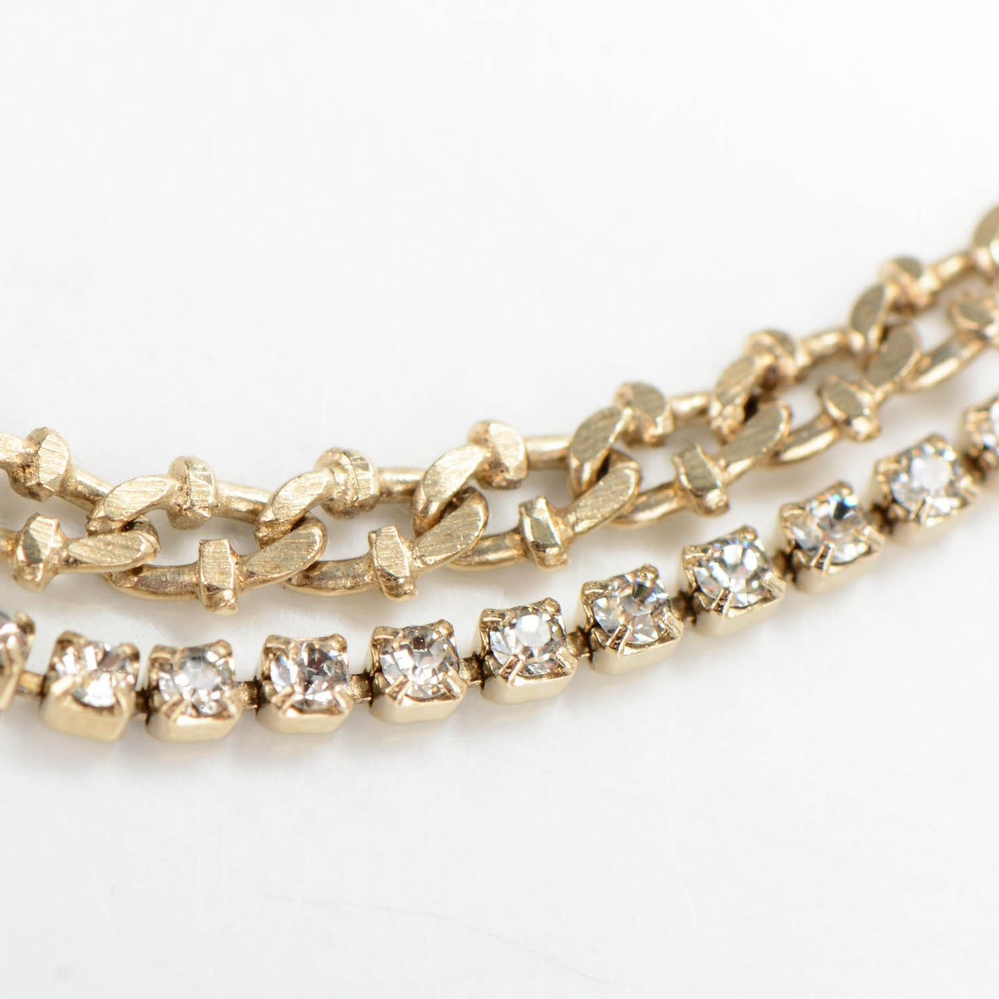Crystal CC Chain Bracelet Gold