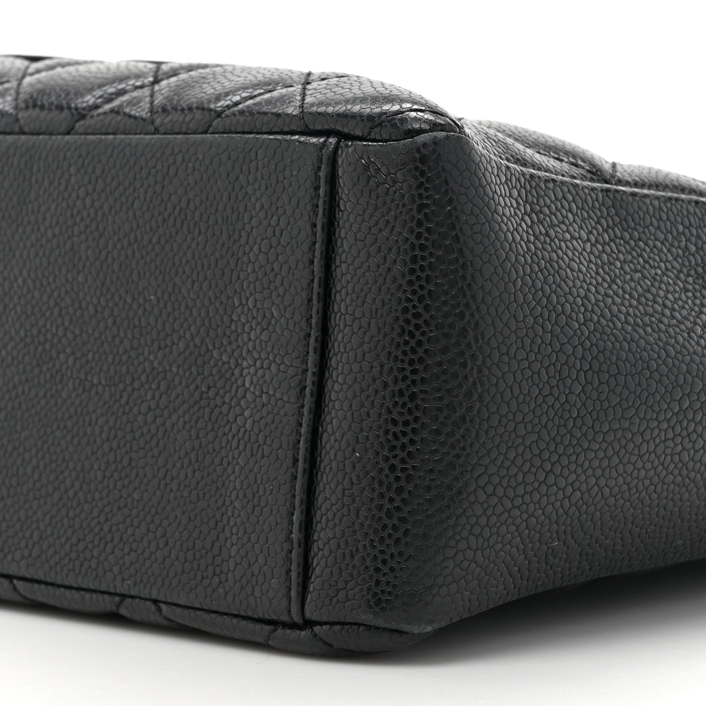 Caviar Quilted Petit Shopping Tote PST Black