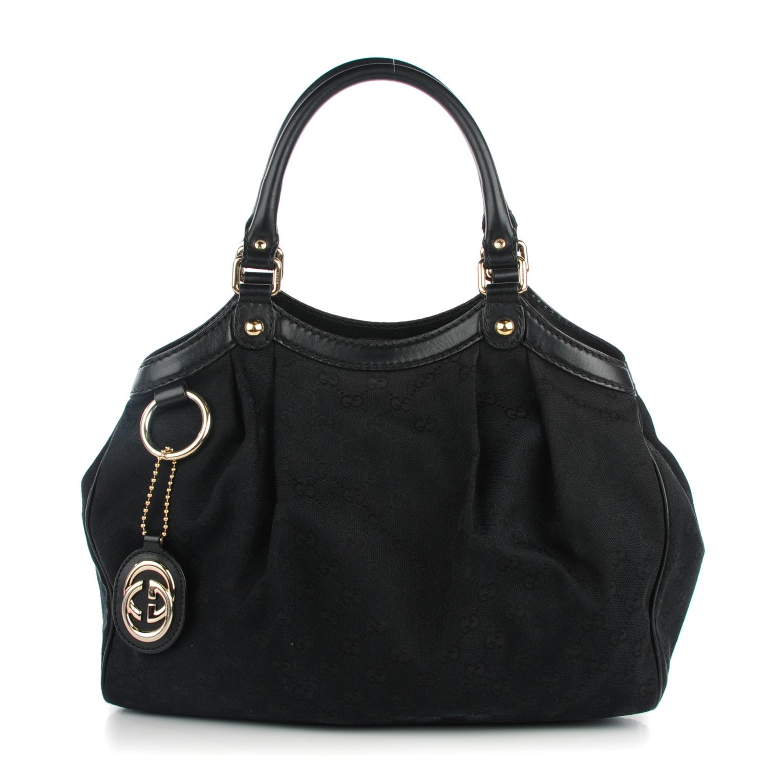 Gucci Monogram Medium Sukey Tote Black 1 of 11