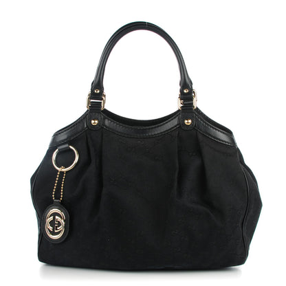 Gucci Monogram Medium Sukey Tote Black 1 of 11