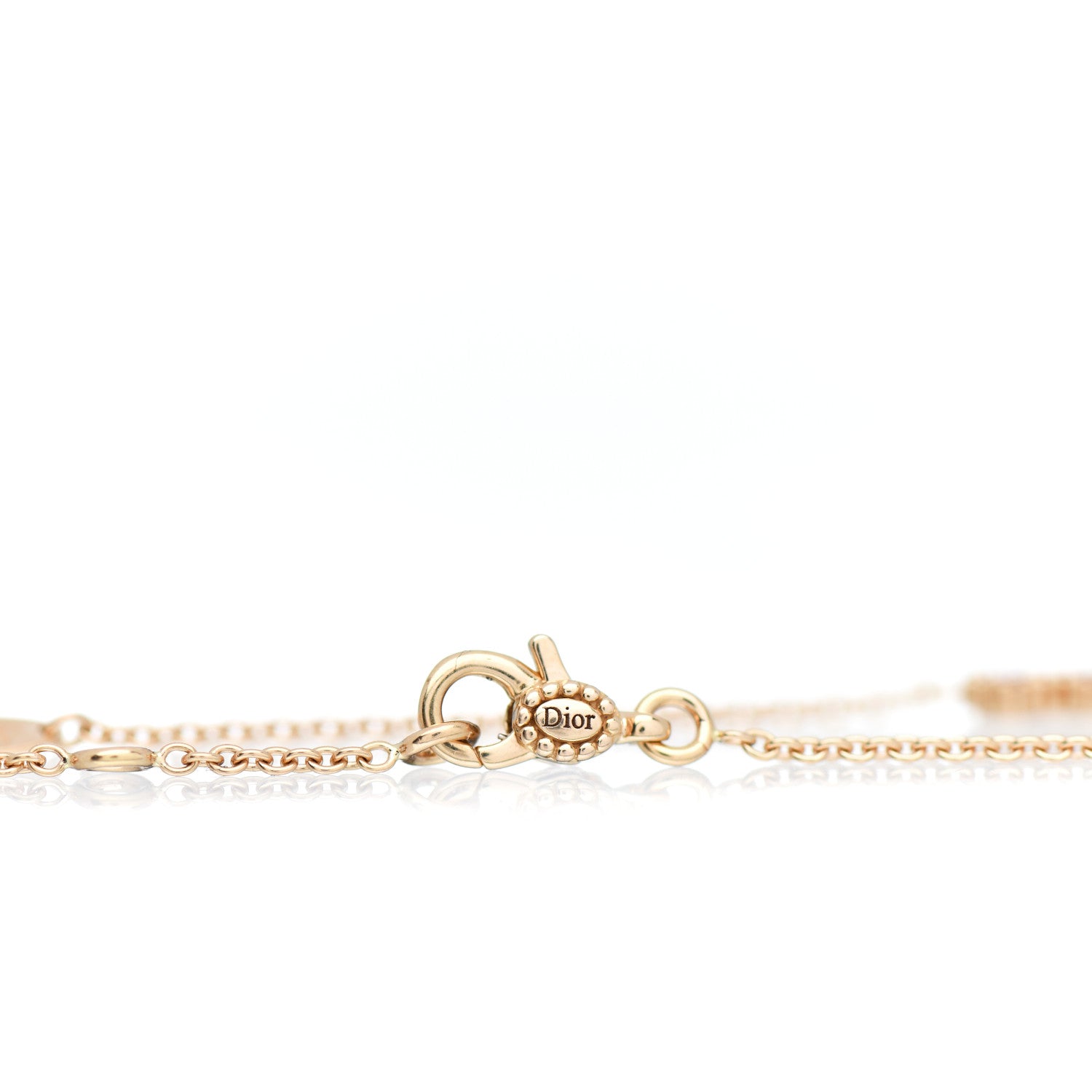 Christian Dior 18K Yellow Gold Ruby Mimirose Pendant Bracelet 4 of 5