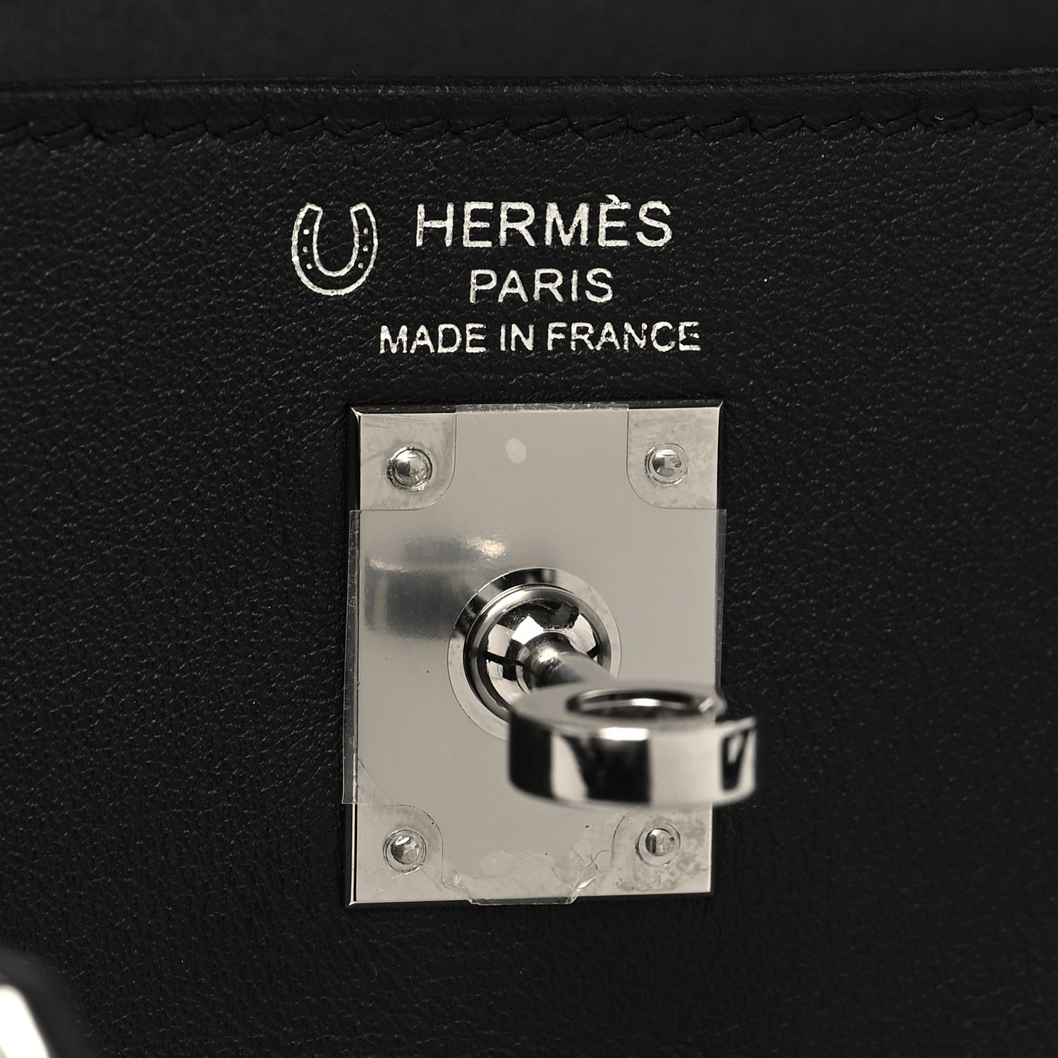 Hermes Swift Horseshoe Kelly Retourne 25 Black Gris Mouette 6 of 11